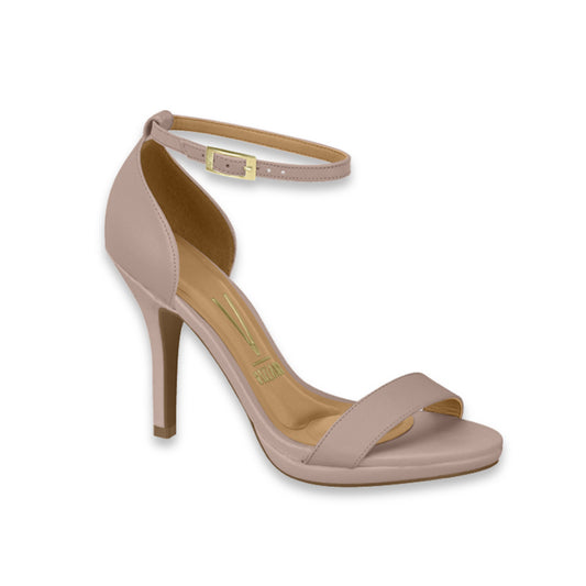 Sandalia Tacón Beige