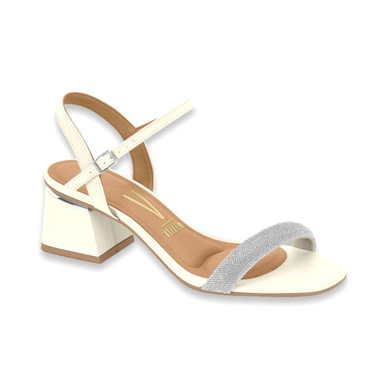 Sandalia Blanca con Cristales